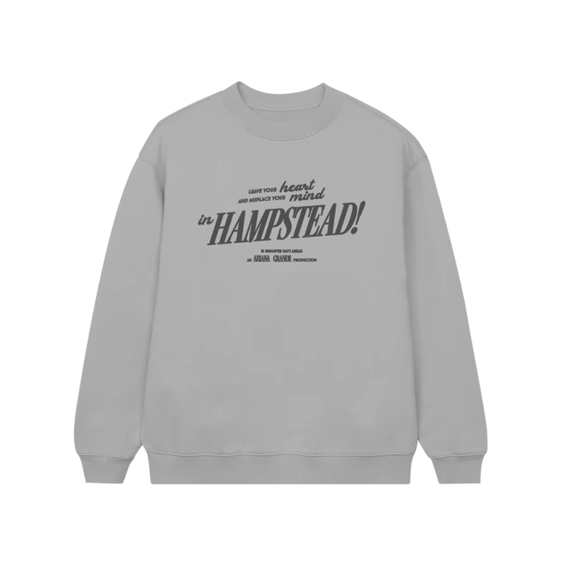 Ariana Grande Hampstead Crewneck Grey Official Ariana Grande Merchandise