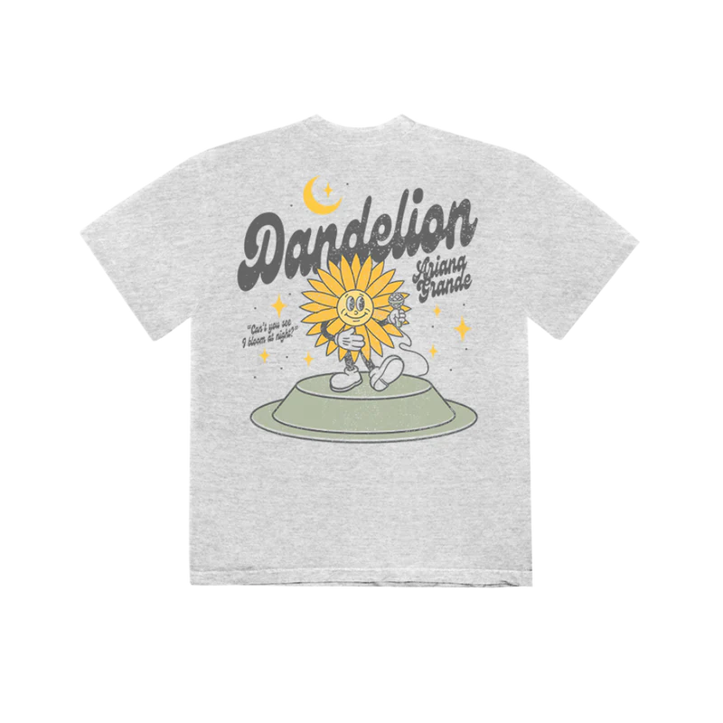 Ariana Grande Dandelion T-Shirt Grey Official Ariana Grande Merchandise