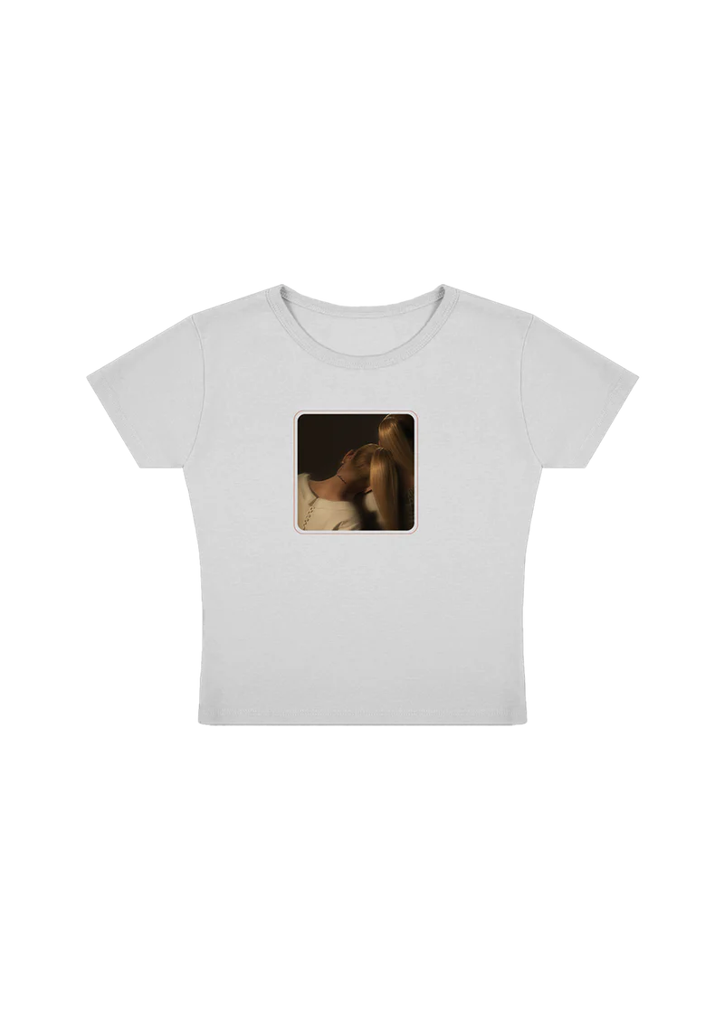 Ariana Grande AG7 Cropped White T-Shirt Official Ariana Grande Merchandise