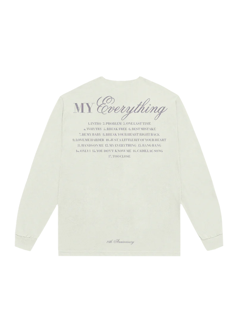 Ariana Grande My Everything 10th Anniversary Longsleeve T-Shirt Official Merch