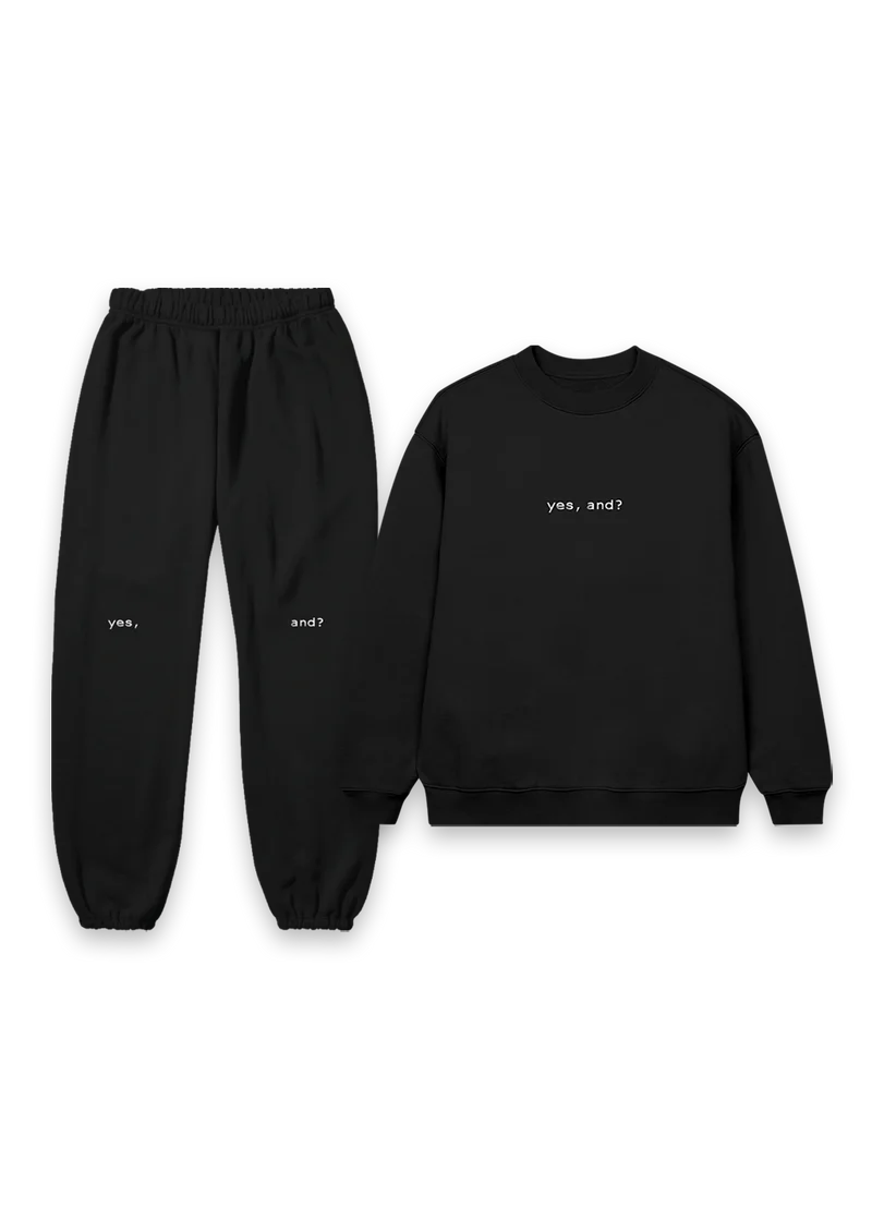 Ariana Grande Yes, And? Crewneck & Sweatpants Set Official Ariana Grande Merchandise